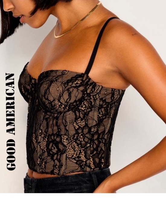 Good American Other - GOOD AMERICAN BLACK LACE BUSTIER LARGE